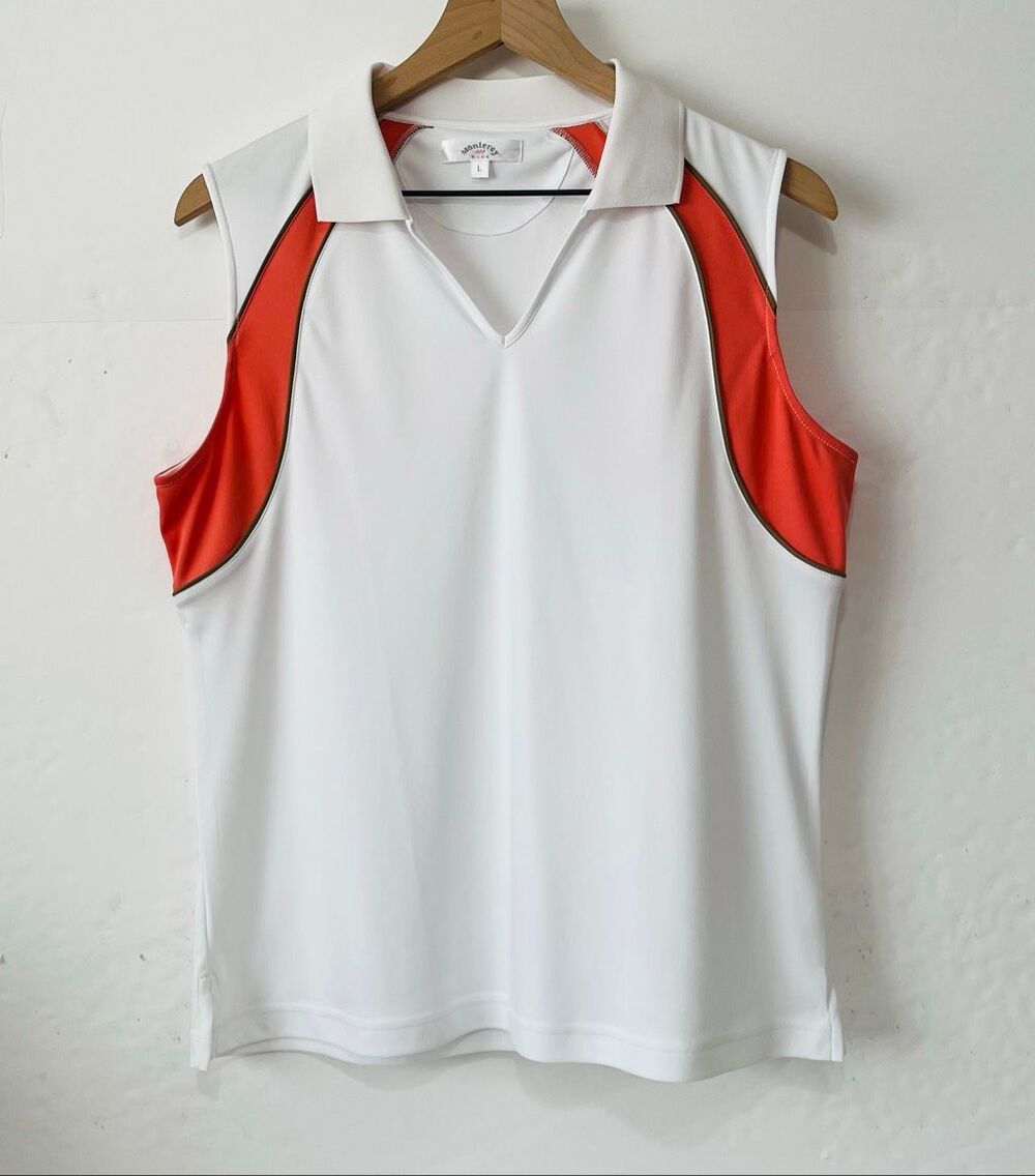 Monterey Club Sleeveless Polo   Size L